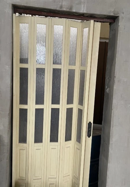 Transparent Glass PVC Folding Door