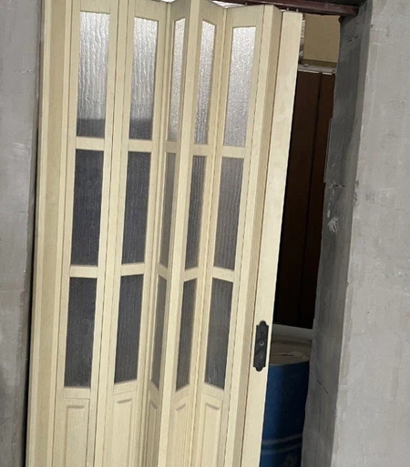 Yellow Color PVC folding door